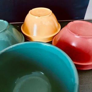 Melamine bowls. Set of 4. Colorful, unbreakable. Vintage by GET. Houston Tx.